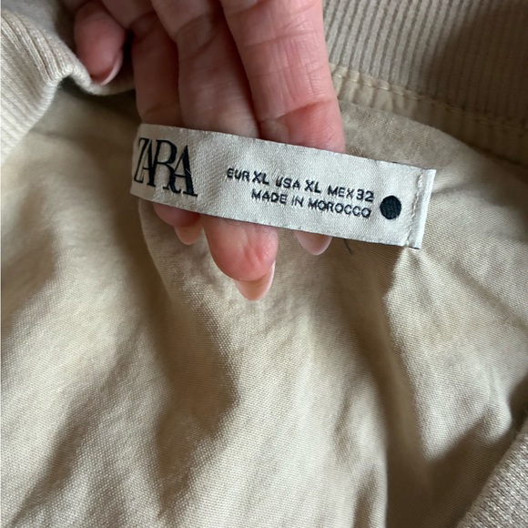 Zara sand linen bomber jacket - Picture 2 of 3